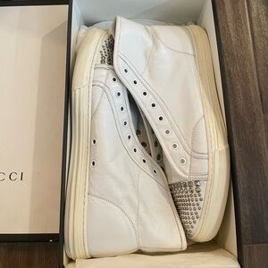 Gucci White Studded Men's Sneakers Size 11